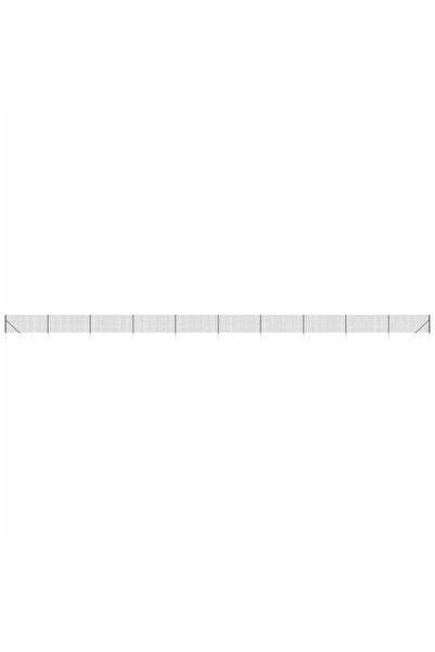 vidaxl Gard din plasă metalică cu țăruși de fixare, antracit, 1,1 x 25 m
