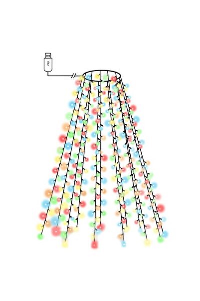 vidaxl Luminițe pentru bradul de Crăciun cu 150 LED-uri multicolore 150 cm