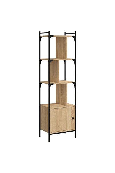 vidaxl Bibliotecă cu ușă stejar sonoma 44,5x30x154,5 cm lemn compozit