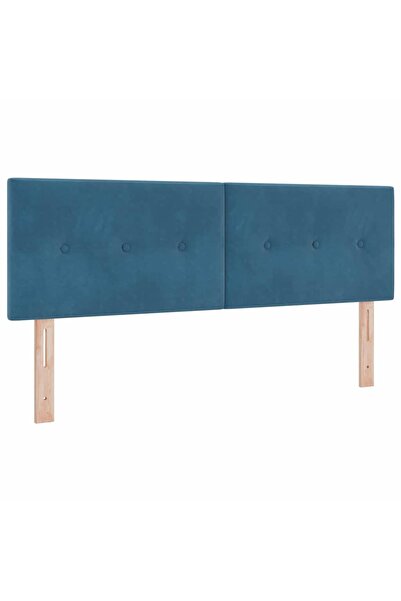 vidaxl Tăblie cap Albastru închis 160 cm Catifea