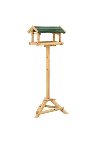 vidaxl Hranitoare pentru păsări cu suport, 37 x 28 x 100 cm, lemn masiv de brad