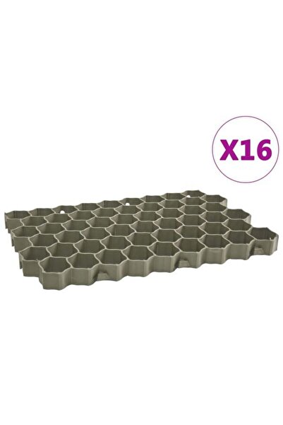 vidaxl Grile pentru gazon, 16 buc., verzi, 60 x 40 x 3 cm, plastic