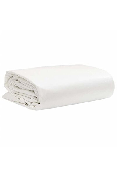 vidaxl Prelată, albă, 4 x 7 m, 650 g/m²