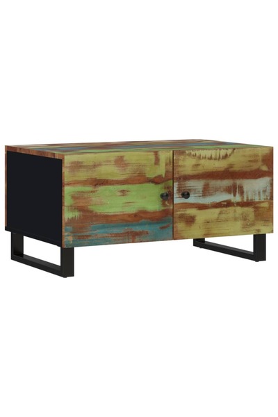 vidaxl Măsuță de cafea, 80x50x40 cm lemn masiv reciclat/lemn prelucrat