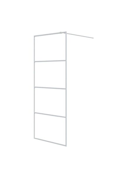 vidaxl Paravan de duș walk-in, alb, 80 x 195 cm, sticlă ESG transparentă