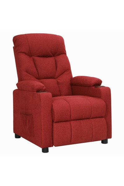 vidaxl Fotoliu rabatabil, roșu vin, material textil