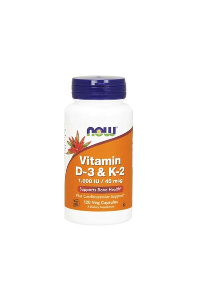 Now Foods Vitamin D3 1000 IU K2 MK4 45 Mcg