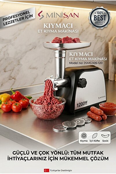 Minisan Jsg305-120 Kıymacı Et Kıyma Makinesi