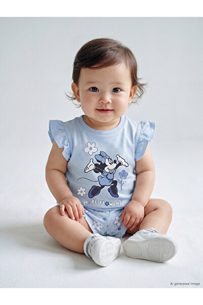 LC Waikiki Trendlucky Minnie Mouse Printed Baby Girl Set with Difference