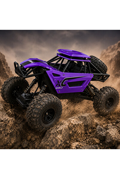 Generic Rock Crawler Off-Road Climbing Vehicle | 4WD Big Wheel RC Stunt Car | Shockproof High-Speed Remote Control Monster Truck for Kids