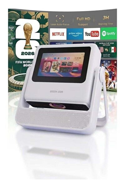 Green Lion Orion 2 64W Smart Projector with Android 12, Dual Band Wi Fi, Buil...