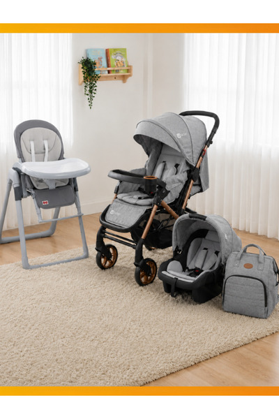 modabebekler Çift Yönlü Bebek Arabası Katlanır Çok Fonksiyonlu Mama Sandalyes...