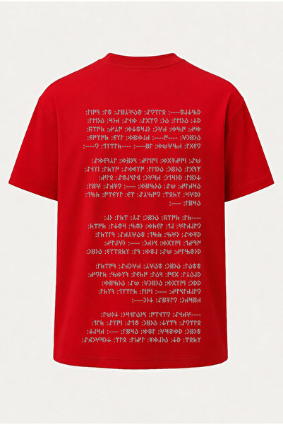 nirvoda Tricou imprimat cu inscripții oversize Orhun Bilge Kağan - în turcă ș...