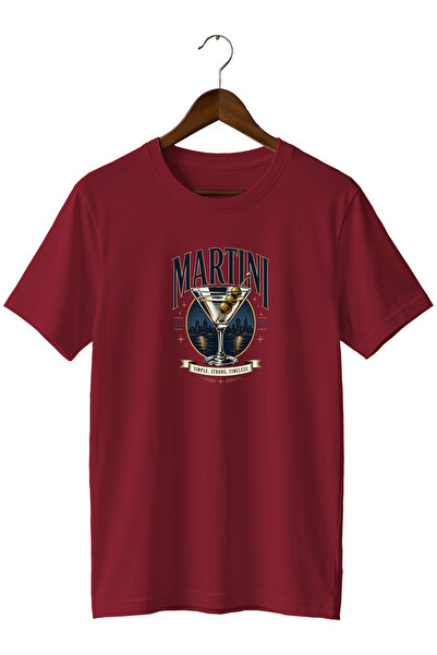 remonz Martini Cocktail Unisex Cocktail Printed Regular Fit Crew Neck T-Shirt