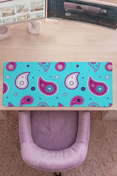 Charmbi Minimal Ethnic Gaming Mouse Pad 40X90 XXL Mousepad, Large Desk Mat, N...