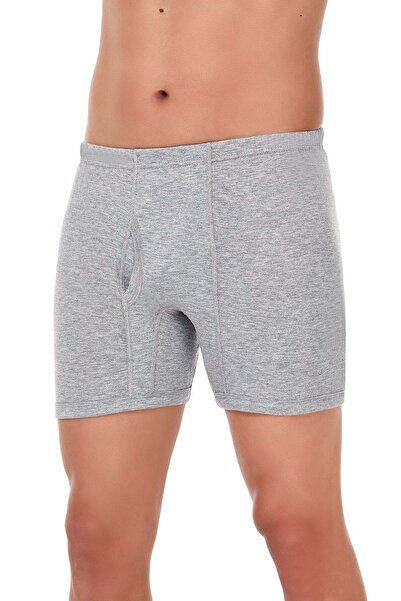 YILDIZ Single Jersey Men's Long Pants Gray 100% Cotton 3-Pack