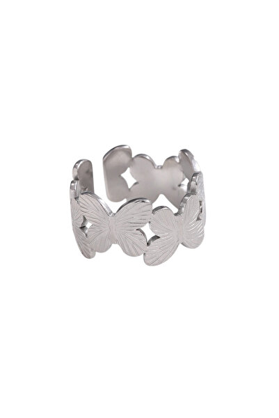 Black Season Adjustable Butterfly Ring