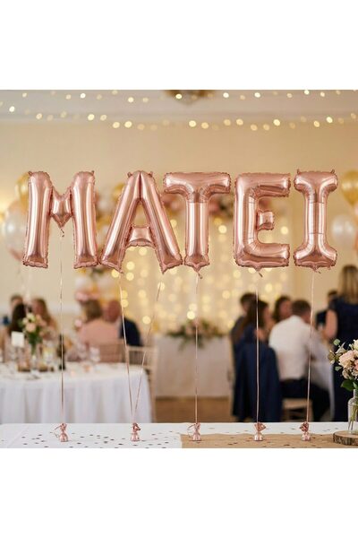 Flippy Baloane Folie Metalizate, Flippy, Set MATEI, Heliu sau Aer, Pai inclus...