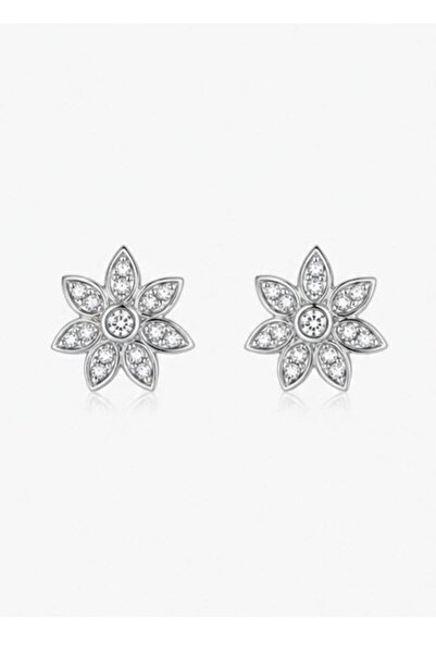 Delagos Cercel din argint 925 cu zirconiu, placat cu rodiu