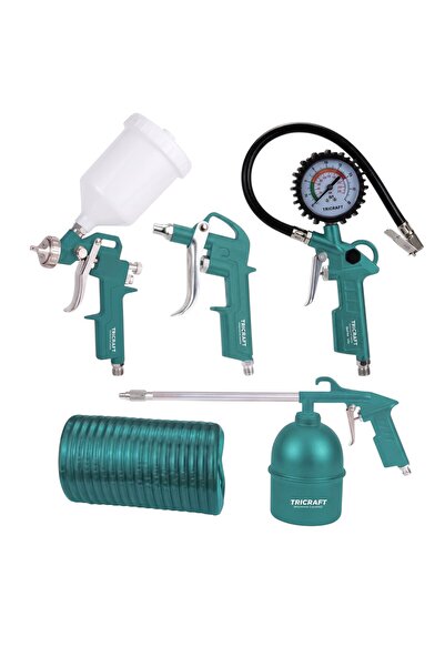 Tricraft 5'li Havalı Takım Seti Boya Tabancası Lastik Şişirme