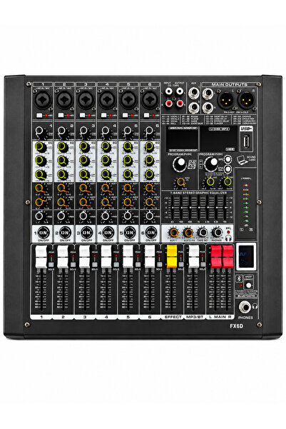 OEM Mixer audio, FX6D, cu amplificator 2 x 450W, 6 canale, stereo, Bluetooth,...