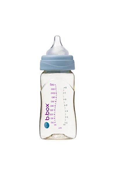 b.box BBOX 240ml biberon ergonomic albastru cu tetina de silicon anti-colici ...