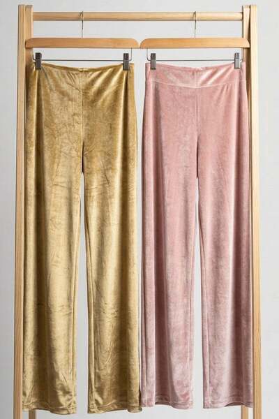 COTENCONCEPT 2 Pieces Comfortable Fit High Waist Wide-Leg Viscose Mix Women's...