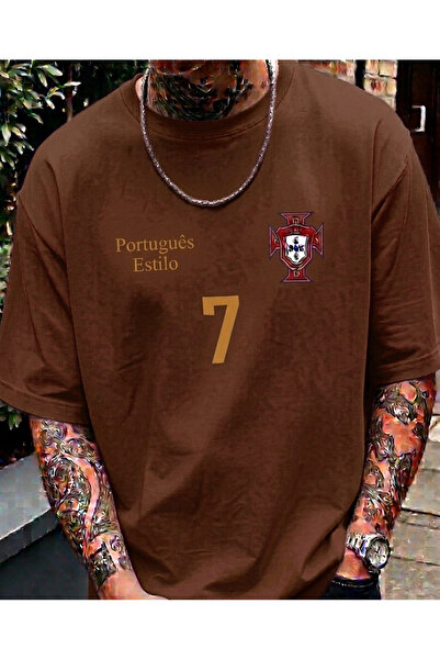COHERENT Unisex Men/Women Portugal Custom Printed Oversize Cotton T-Shirt