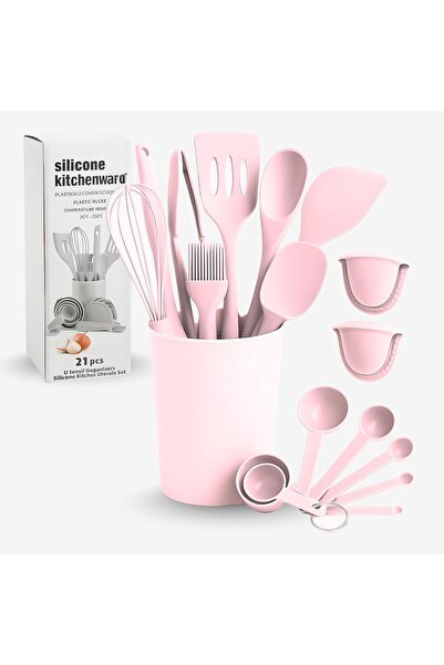 Generic 21-Piece Silicone Kitchen Utensils Set, Heat-Resistant, Non-Stick Coo...