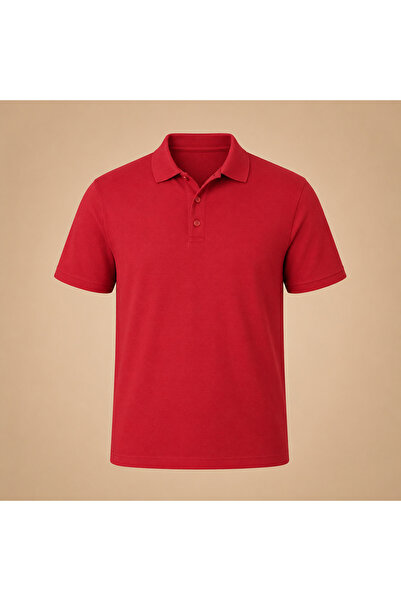 WAKHA Red Color Polo Neck T-Shirt
