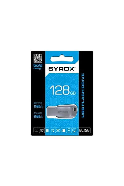 Syrox BL128 128GB USB 2.0 Metal Flash Bellek | 25 MB/s Okuma - 15 MB/s Yazma ...