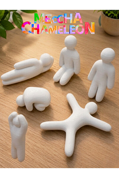 NzAtölye Meccha Chameleon Oyunu Figür Seti - 8 Parça Minimalist Dekoratif 3D ...
