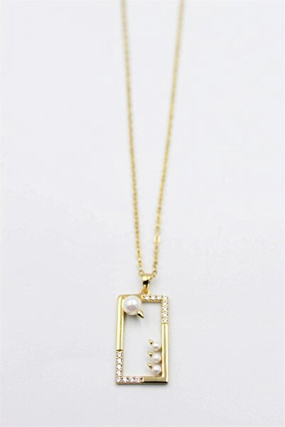Generic Brand Pearl and gemstone necklace - gold