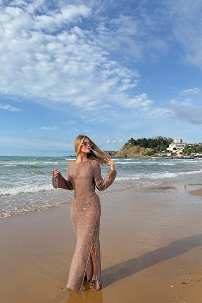 mylove Sequin Beachwear Knitwear Dress Mink