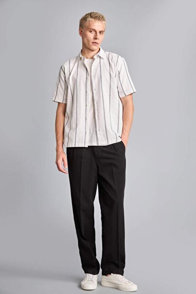 DeFacto Relax Fit Wide Cut Black Trousers I1139Ax26Sm