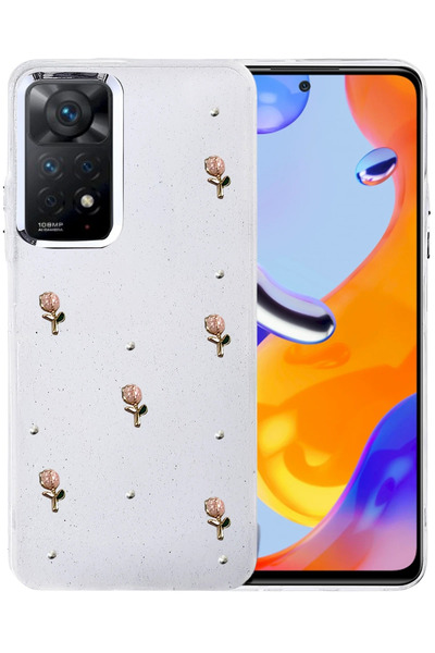 New Face غطاء بنمط فيونك من SVL-SHOP لهاتف Redmi Note 11 Pro - (123844) نمط 6