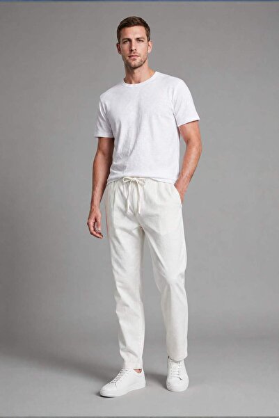 DeFacto Relax Fit Elastic Waist Beige Trousers H6570Ax26Sm