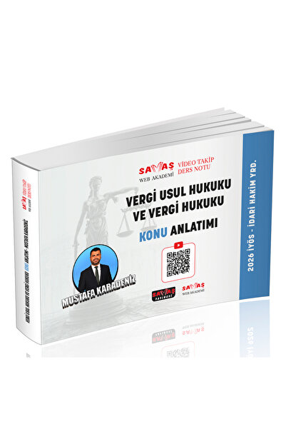 Savaş Yayınevi İYÖS İdari Hakim Yardımcılığı Vergi Usul Hukuku ve Vergi Hukuk...