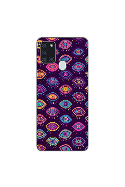 OEM Husa compatibila cu Samsung Galaxy A21s Silicon Gel Tpu Model Tribal Eyes