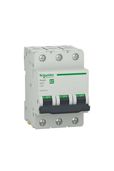 SCHNEIDER Disjunctor, 3 poli 20A, 4500A curba C, Schneider, alb / EZ9F32320