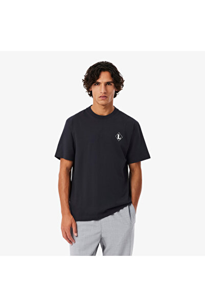 Lacoste Erkek Classic Fit Bisiklet Yaka Koyu Gri T-Shirt
