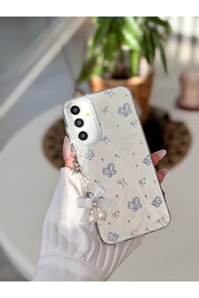 Galaxy A15 Compatible 3d design toy charm with PEARL KURDELSilicone Case