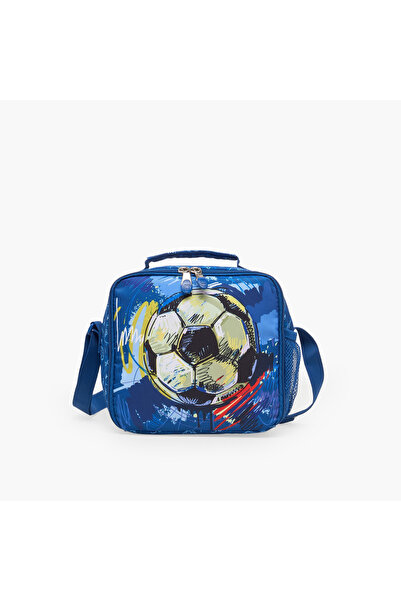 ST Right St.Right Football Print Lunch Bag for Boys 8-13 Years with Adjustabl...