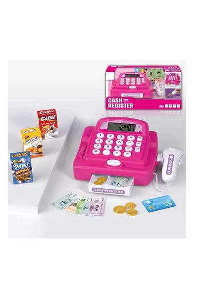CasaDesteapta.ro Kids Toy Marking House, Pink, with Scanner, Card and Accesso...
