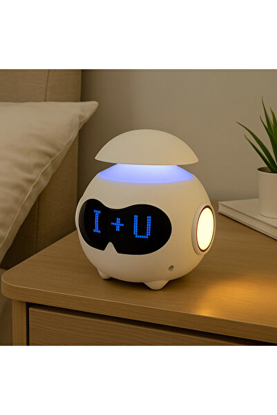 Vivendo Ceas desteptator Emoji cu lumină si difuzor Bluetooth – Robot amuzant...