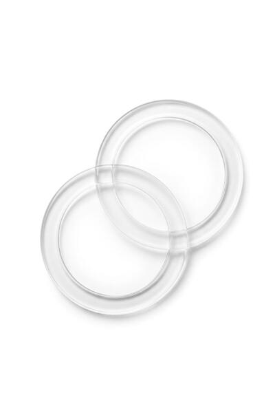 Sultan Acrylic Round Bag Sapi 13.5 cm 2 Pieces Transparent