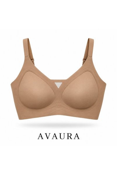 AVAURA Soft Touch Seamless Skin Color Laser Cut Seamless Adjustable Strap Women's Bra Without Underwire