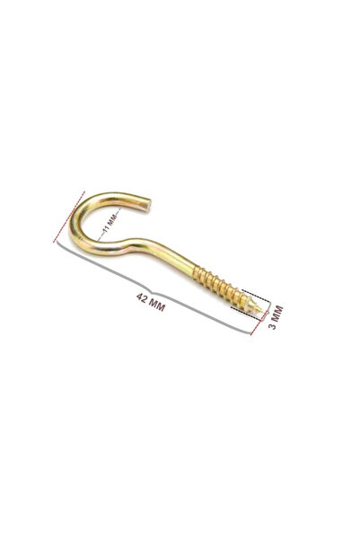 Tuna PİTON KANCA AÇIK VİDALI ÇENGELLİ KANCA 18X60 12 ADET