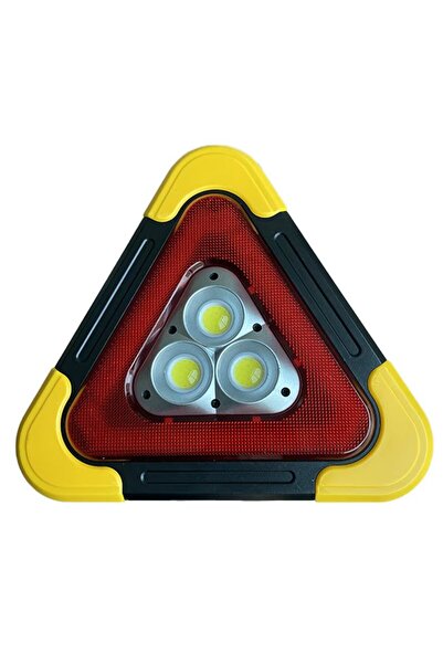 Vivendo Triunghi reflectorizant iluminat cu 3 LED-uri cu incarcare prin USB s...