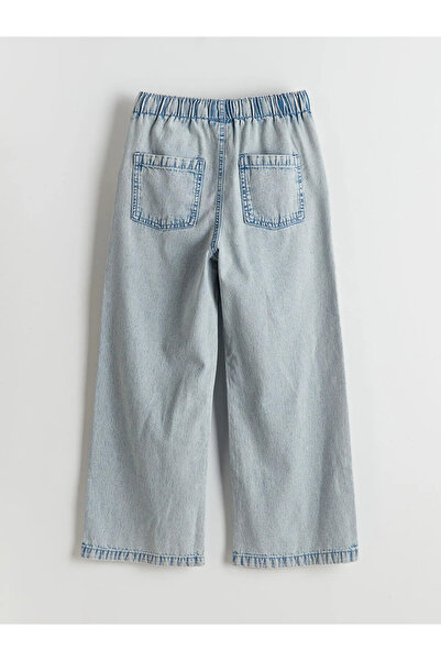 LC Waikiki Blue Wideleg Girl's Jean Trousers